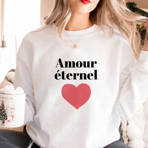 Sweatshirt Gift for Women, Amour Paris Shirt, French Sayings, French Trendy Tshirt, Paris is for Lovers