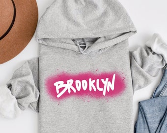 New York Hoodies Sweatshirt, Brooklyn Spray Paint Shirt, Travel Tee Shirt, Adventure Awaits Sweater, Travel Hoodie Gift, Oversized Hoodie