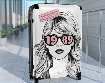 Custom Swiftie Suitcase, Personalized Taylor Swiftie Luggage, Swifty Suitcase 1989 Eras Tour Merch, LARGE