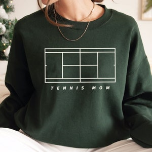 Mom Gift, Tennis Mom Sweatshirt, Sports Top, Tennis Player Shirt, Women&#39;s Sport Outfit