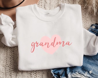 Grandma Heart Sweatshirt, Mothers Day Gift