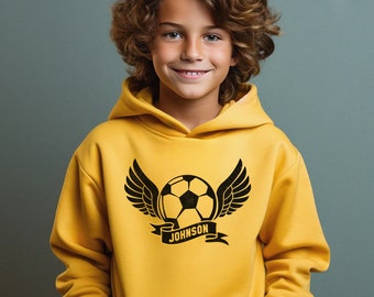 Sudadera de fútbol personalizada: nombre y colores personalizados, sudadera juvenil