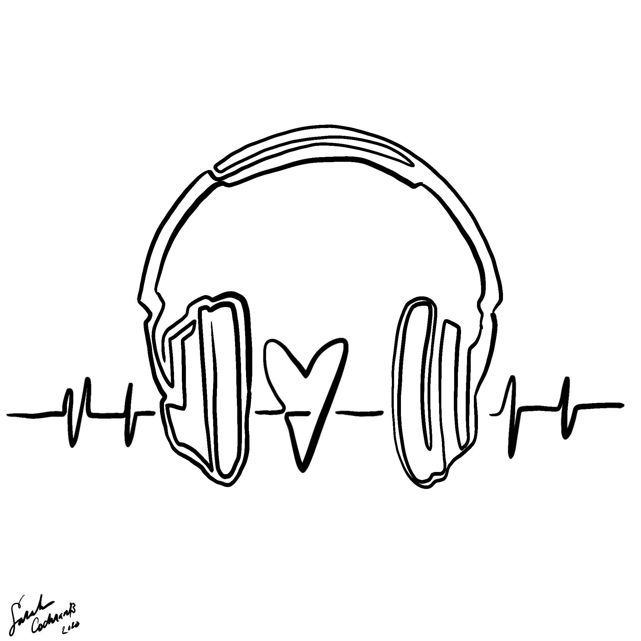 Radio Heart Print Digital Download Art Print Music Art Print Digital  Download Music Therapist Tool Music Heart Headphones Line Art - Etsy