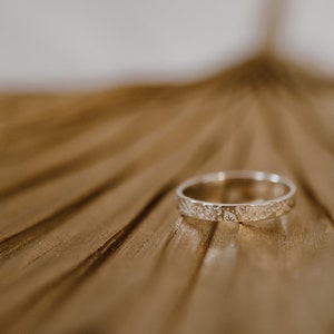 Silver Flower Ring, Botanical Ring, Silver Secret Message Ring, Personalised Silver Ring, Hand Stamped Silver Ring, Silver Wedding Band