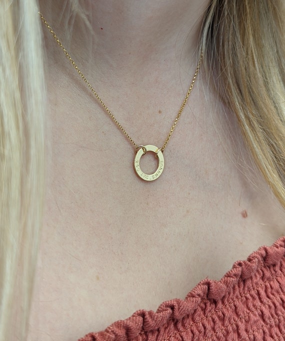 Personalised 9ct Gold Full Circle Necklace By Posh Totty Designs |  notonthehighstreet.com