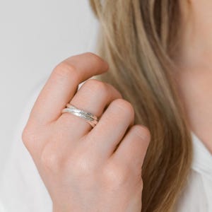 Sterling Silver Trinity Ring, Interlocking Ring, Triple Interlocking Ring, Fidget Ring, Anxiety Ring