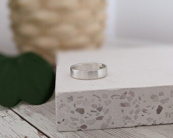 Brushed Silver Secret Message Ring, Personalised Chunky