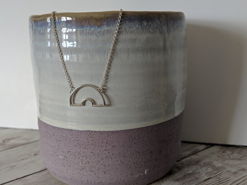 Miscarriage Silver Rainbow Necklace Child Loss Rainbow Pendant Baby Loss Awareness Necklace Rainbow baby Jewellery Infant Loss Gift