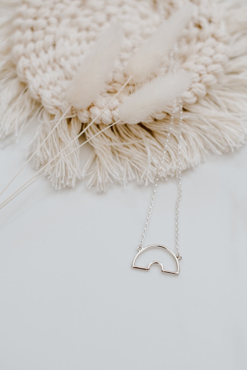 Miscarriage Silver Rainbow Necklace Child Loss Rainbow Pendant Baby Loss Awareness Necklace Rainbow baby Jewellery Infant Loss Gift