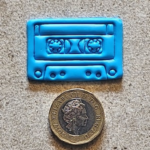Super detailed cassette tape polymer clay cutter, retro 80&#39;s earrings jewellery craft making. Also useful for icing and cake decoration