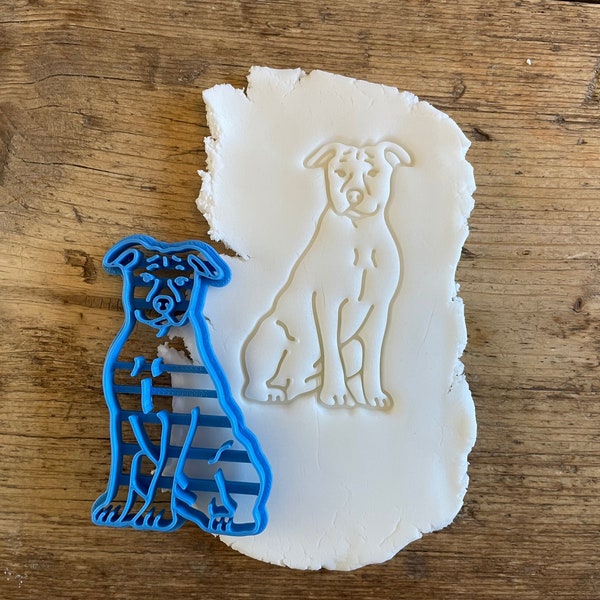 Staffordshire Bull Terrier cookie cutter, biscuit cutter, Cute dog, Animal icing decoration, Staffy dog