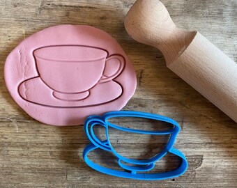 Cute teacup cookie cutter with free spoon, Party Ideas
