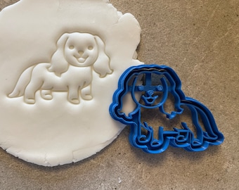 Cavalier King Charles Spaniel dog cookie cutter, biscuit cutter, Cute dog, Animal icing decoration, small dog