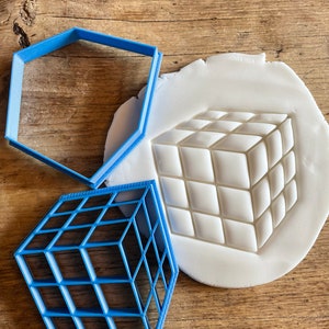 3D Puzzle cube biscuit cookie cutter, twisty puzzle, magic cube, 1970's toy