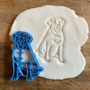 Labrador sitting cookie cutter, biscuit cutter, Cute dog, Animal icing decoration, retriever dog, paw