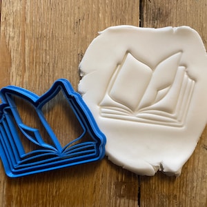 Open Book cookie/ biscuit cutter, decorating ideas, book club story time world book day