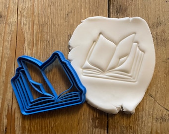 Open Book cookie/ biscuit cutter, decorating ideas, book club story time world book day