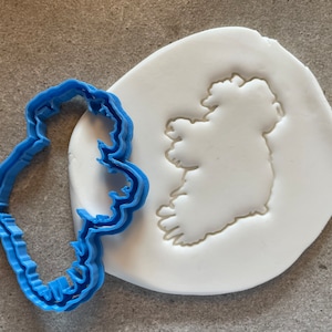 Emporte-pièce Irlande, contour de la carte, pays irlandais, géographie accessoires de pâtisserie décoration de gâteau Saint-Patrick