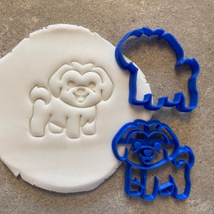 Maltese dog cookie cutter, dog biscuit cutter, Animal icing decoration, dog bakery, homemade dog treats