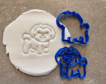 Maltese dog cookie cutter, dog biscuit cutter, Animal icing decoration, dog bakery, homemade dog treats
