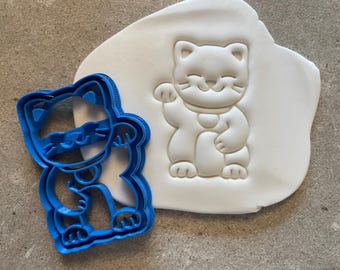 Cute Lucky cat cookie cutter, biscuit baking accessories cake decoration sugar cookies kitty cute gift animal pet funny