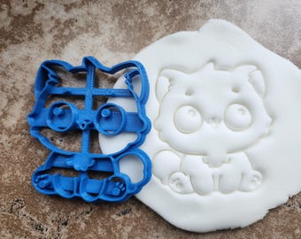Biscuit de style kawaii super mignon chaton, biscuit de Pâques, décoration de gâteau, pâtisserie, minou, chat, félin