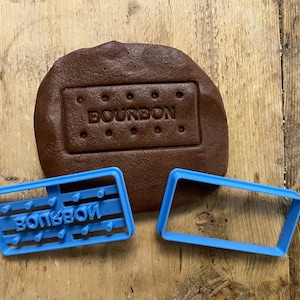 Bourbon Biscuit /cookie cutter, classic British biscuit, sweet treat, English biscuit, baking ideas