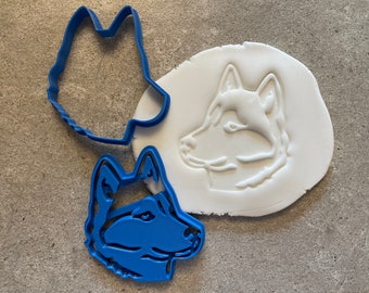 Cortador de galletas Husky, perro galleta, fondant, glaseado, decoración, ideas de regalos, animal lindo, perro de nieve/invierno
