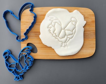 Biscuit ou emporte-pièce en forme de coq, accessoires de cuisson, glaçage, décoration, fondant, nourriture, biscuits au sucre