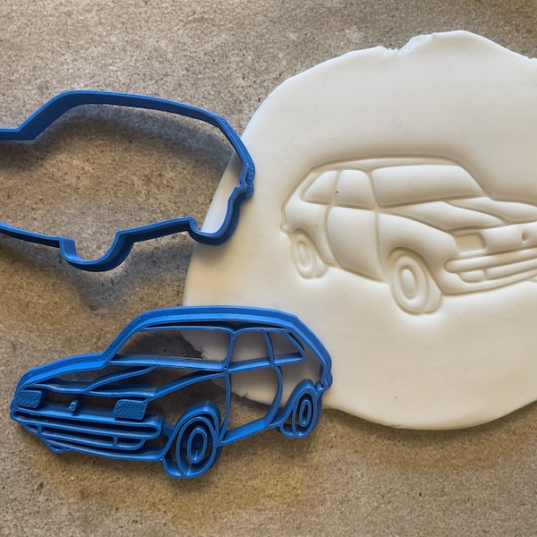 Vauxhall Chevette cookie cutter, biscuit Father's Day ideas, transport, vehicle, classic car, icing, cake, baking, accessories