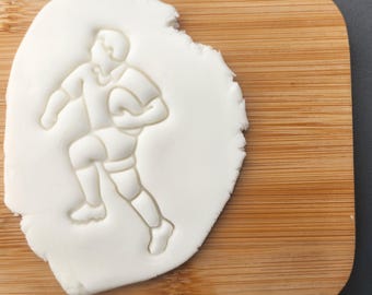 Rugby player shaped cookie/ biscuit cutter, sports baking accessories, cake, birthday, decorating ideas