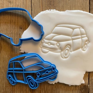 Fiat 500 koekjesvorm, koekje, klassieke auto, decoratie-ideeën, transport, Italiaans, eerste auto, rijpas