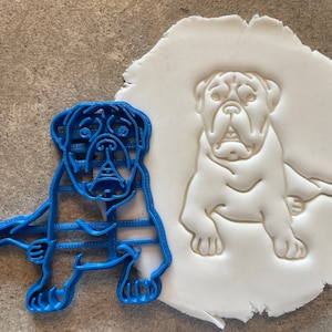 Bullmastiff dog cookie cutter, biscuit, Cute dog, Animal icing decoration, paw, baking accessories, cake, pet