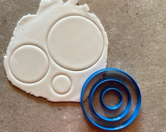 Circle Set of 3 cookie cutter, biscuit outline cake decoration baking accessories