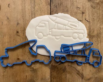 Cortadores de galletas y sellos con forma de lanzacohetes, ideas para tartas militares, ideas de decoración y accesorios para hornear.