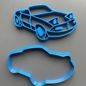 Mazda MX5 MK1 lights up cookie / biscuit cutter, birthday ideas, cute gift, transport, classic car, baking accessories, cake decorating Stamp + Outline