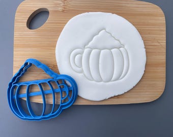 Pumpkin Mug cookie cutter, latte biscuit nature, biscuit, icing, tree, autumn, decorating, baking, cake, sweet, seasonal