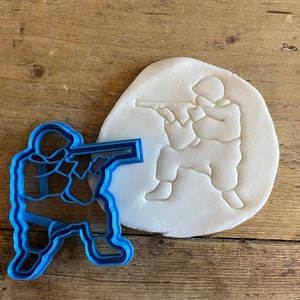 Soldier cookie/ biscuit cutter, sugar cookie, icing, cake decorating, baking, trooper, marine, veteran, warrior