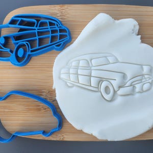 Hudson Hornet car cookie/ biscuit cutter, icing, cake, decoration, baking, dough, USA car, transport, classic 60s race car
