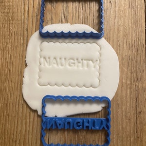 Naughty and Nice Biscuit cookie cutter, Classic Biscuit collection, British Biscuit, English, decorating ideas