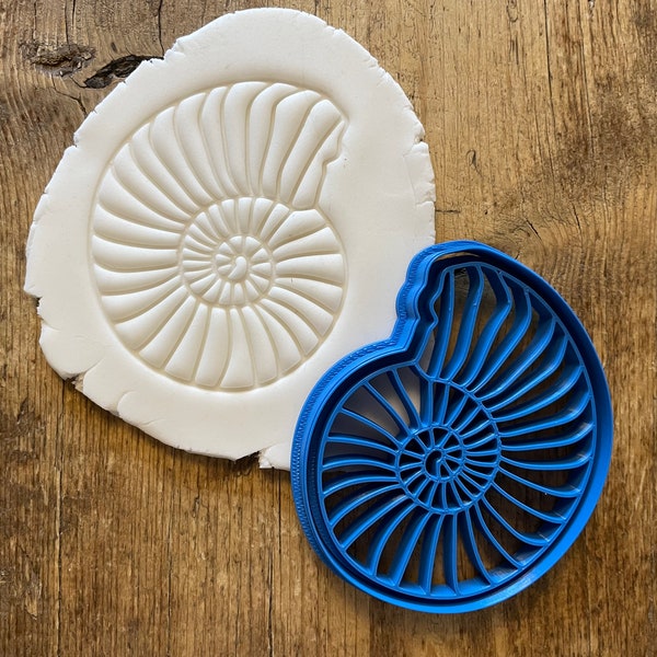 Ammonite Fossil cookie biscuit cutter, baking accessories, cake decoration, spiral, history