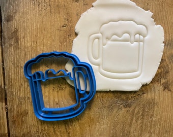 Beer Glass cookie biscuit cutter, St Patrick's Day, Four leaf clover, gift ideas, Flower, Irish, Spring