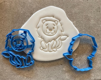 Lion cookie/biscuit cutter, baking accessories, cake decorating, animal icing, sugar cookies, cupcake, cute