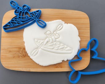 Kayaker shaped cookie/ biscuit cutter, sports, water, icing decoration, baking, cake, accessories,