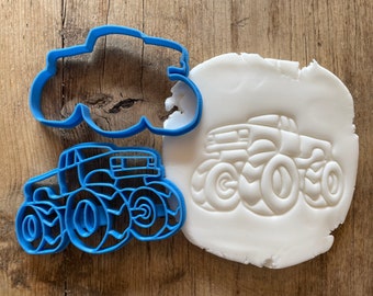 Monster truck cookie cutter, USA, biscuit, icing, fondant, father's day, car, decorating, kid's birthday cake ideas