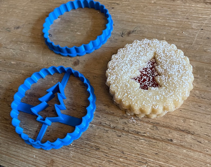 Christmas Jammy Ring cookie cutter, biscuit baking accessories, cake decorating, Snow, Winter, Classic biscuit, sugar cookies, jam