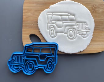 1940's Willys Jeep cookie cutter, biscuit cutter, four-wheel drive, military vehicle, WW2,  icing fondant decoration