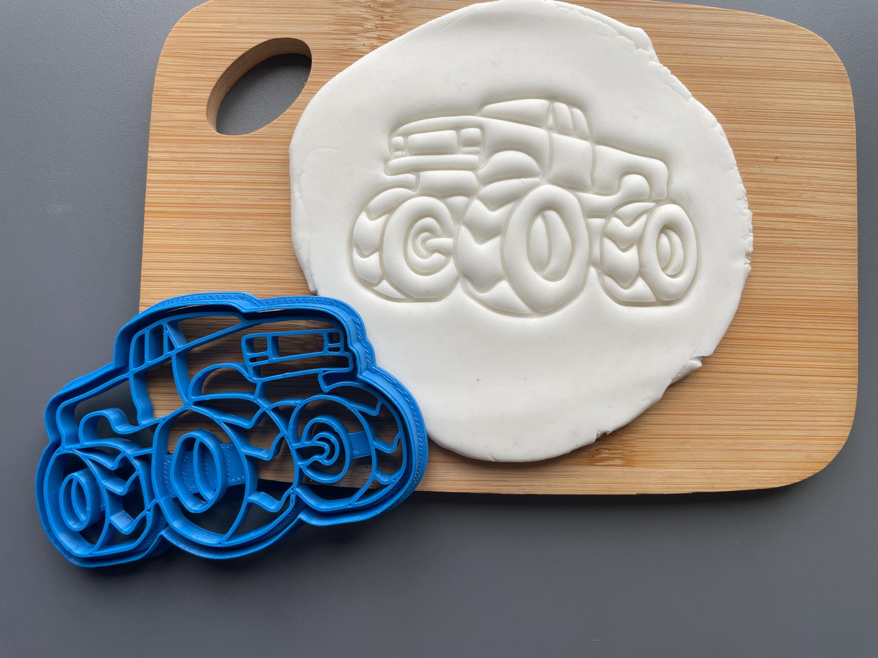 Monster truck cookie cutter, USA, biscuit, icing, fondant, father's day, car, decorating, kid's birthday cake ideas