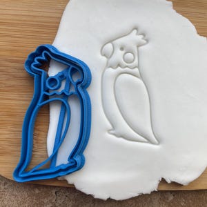 Cockatiel cookie cutter, bird biscuit wildlife, baking accessories, icing, decorating, fondant, nature