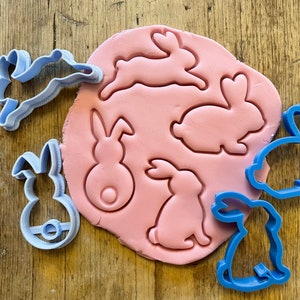 Bunny cookie Cutter, Easter Rabbit, Animal, Pets, Adorable, Fluffy animal biscuit, cake decoration, baking accessories